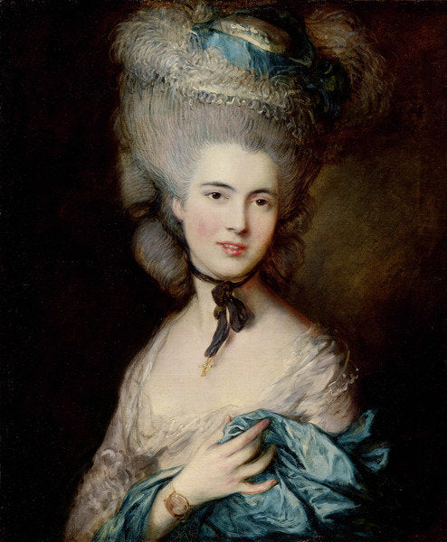 Detail of Portrait of the Duchess of Beaufort, c.1775-1780 by Thomas Gainsborough