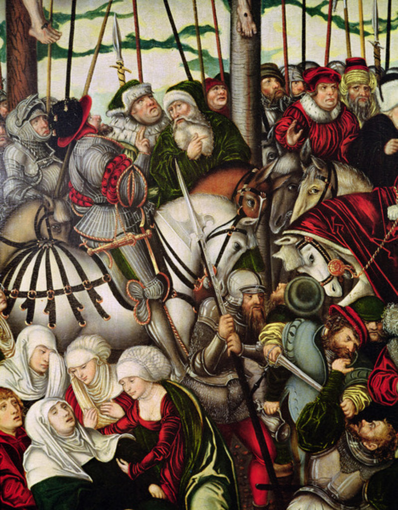Detail of Calvary by Lucas the Elder Cranach