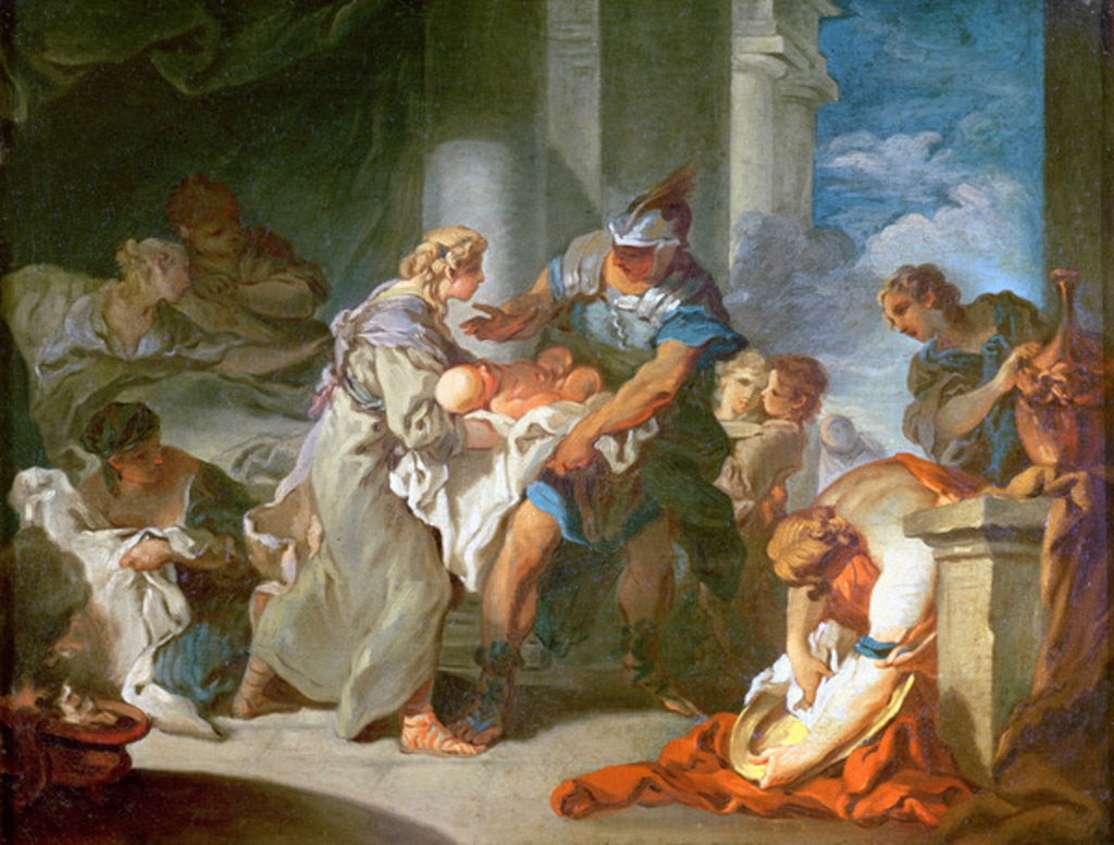 Detail of The Saving of the Infant Pyrrhus by Jean-Honore Fragonard