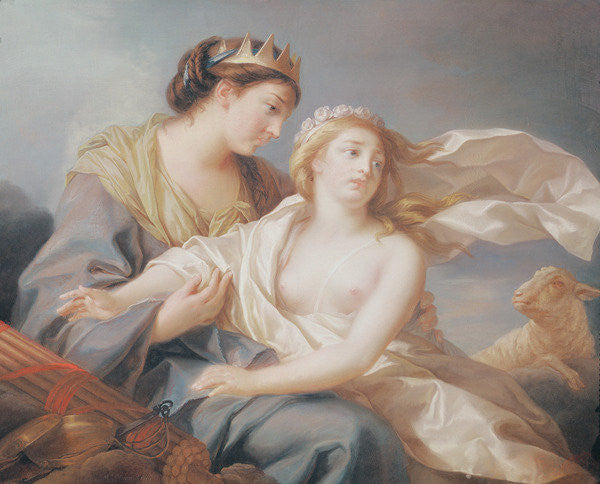 Detail of Innocence takes refuge in the arms of Justice by Elisabeth Louise Vigee-Lebrun