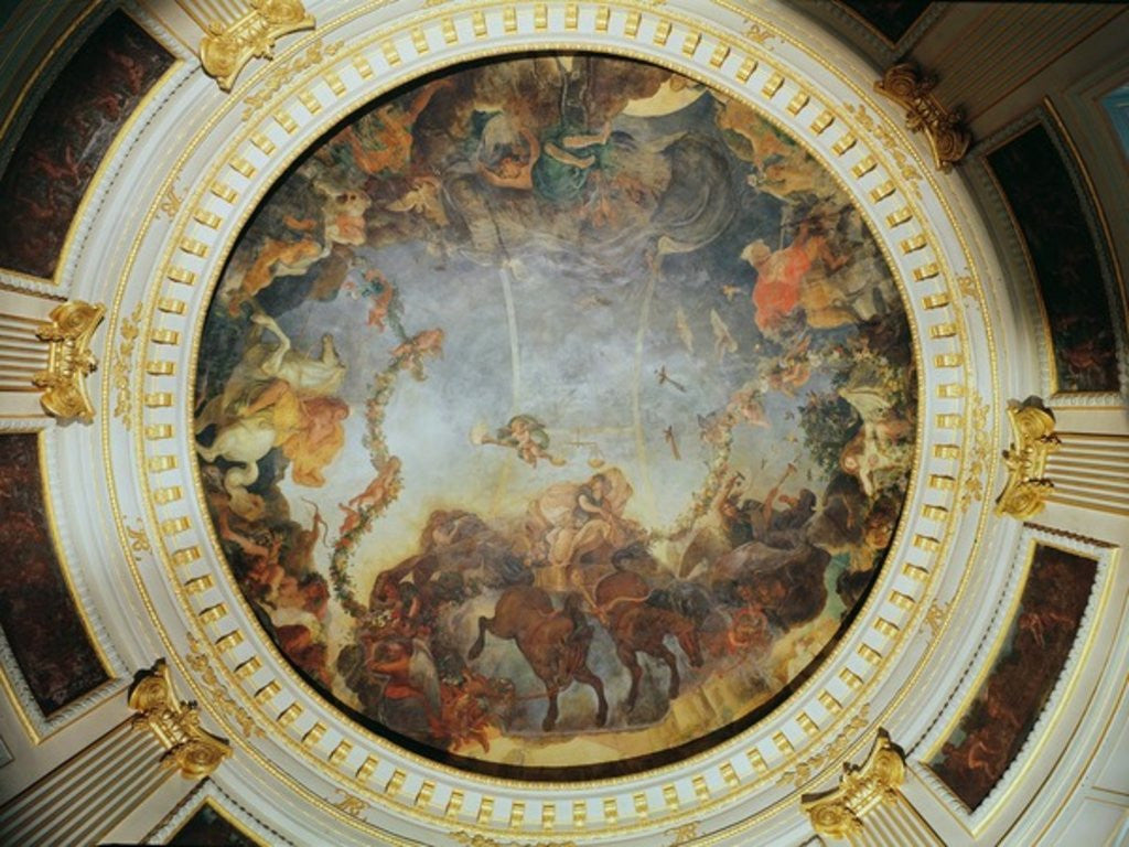 Detail of Ceiling depicting the Goddess Aurora by Charles Le Brun