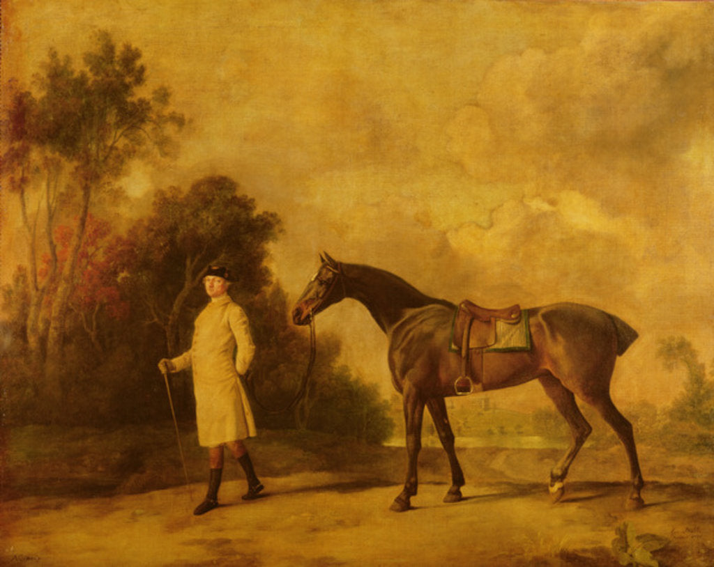 Detail of Assheton, first Viscount Curzon, and his mare Maria, 1771 by George Stubbs