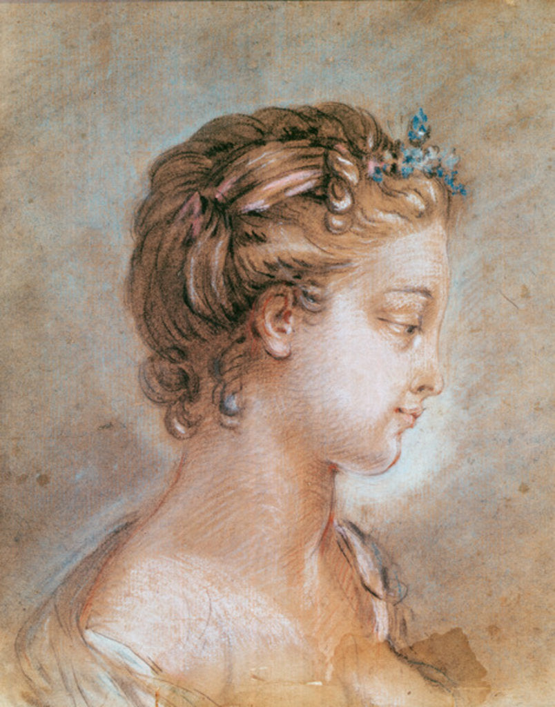 Detail of Portrait of a Young Girl by Francois Boucher