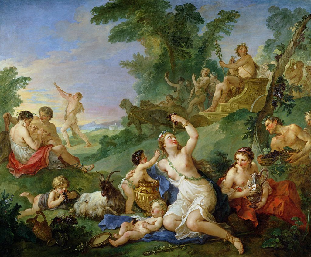 Detail of The Triumph of Bacchus by Charles Joseph Natoire