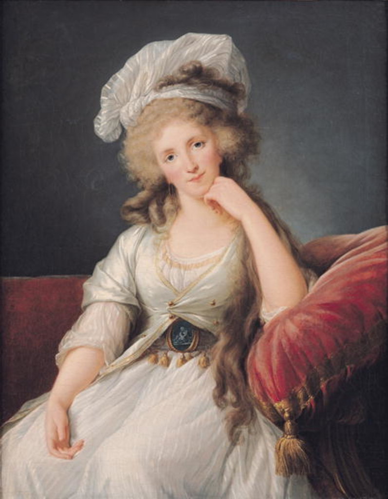 Detail of Louise-Marie Adelaide, Duchesse d'Orleans by Elisabeth Louise Vigee-Lebrun