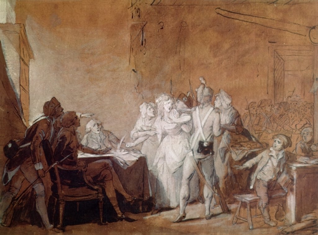 Detail of The Arrest of Charlotte Corday by Louis Leopold Boilly