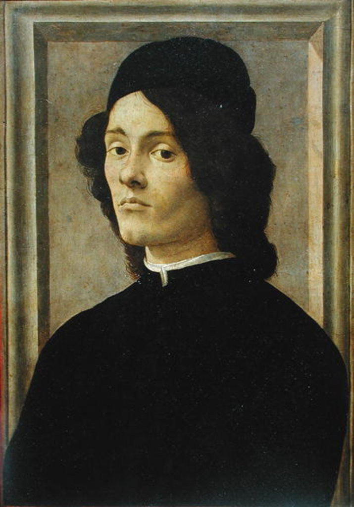 Detail of Portrait of a Man by Sandro Botticelli
