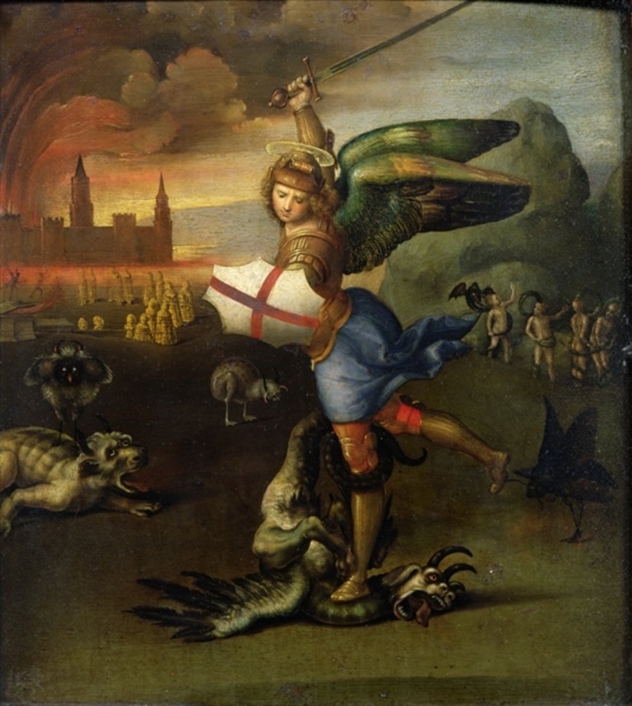Detail of St. Michael, c.1503-05 by Raphael
