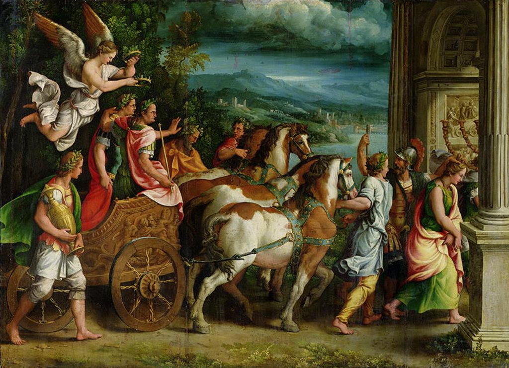 Detail of The Triumph of Titus and Vespasian, c.1537 by Giulio Romano