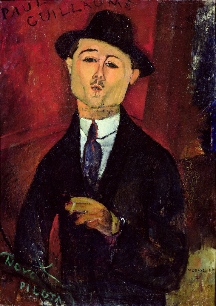 Detail of Paul Guillaume Novo Pilota, 1915 by Amedeo Modigliani