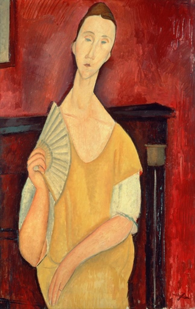 Detail of Woman with a Fan 1919 by Amedeo Modigliani