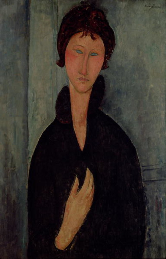 Detail of Woman with Blue Eyes, c.1918 by Amedeo Modigliani