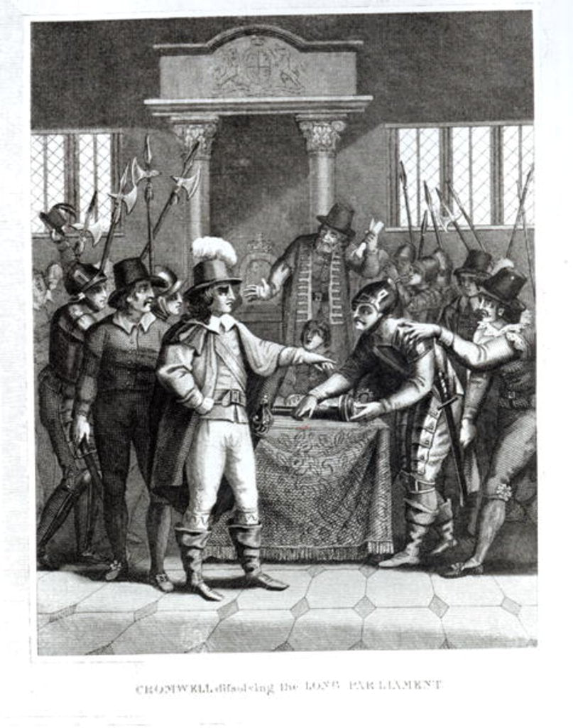 Detail of Oliver Cromwell Dissolving the Long Parliament in 1653 by English School