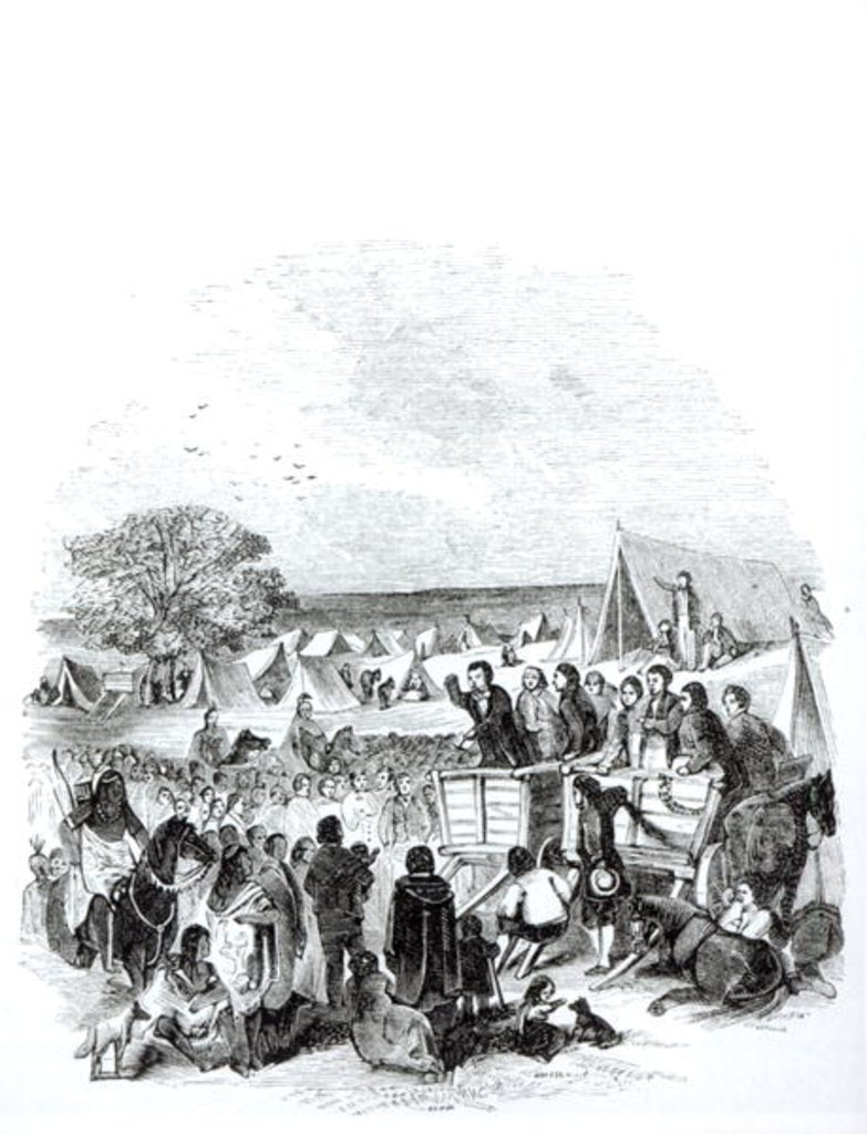 Detail of Joseph Smith Preaching in the Wilderness by American School