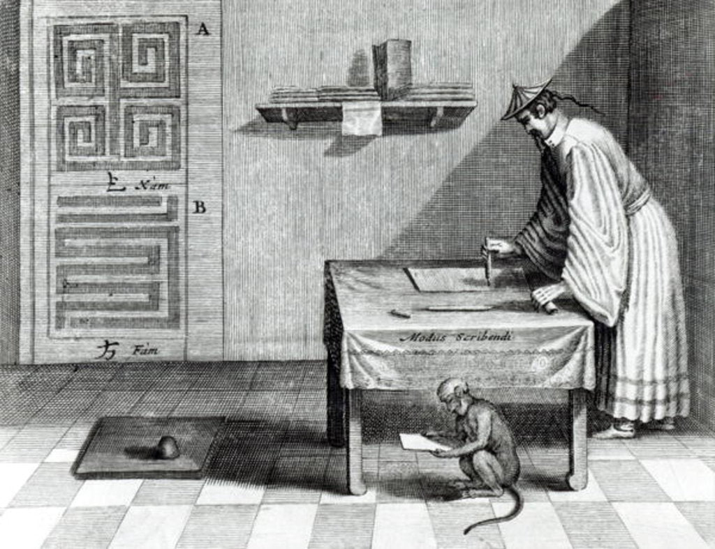 Detail of A Chinese Scribe by Dutch School