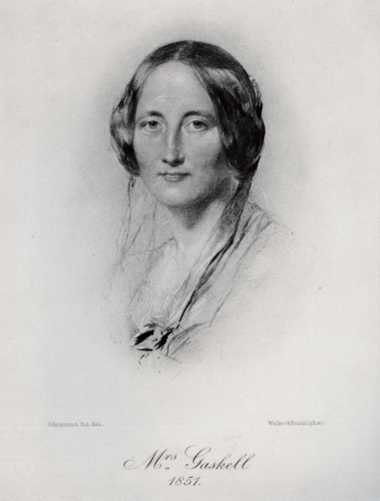 Detail of Elizabeth Cleghorn Gaskell by George Richmond