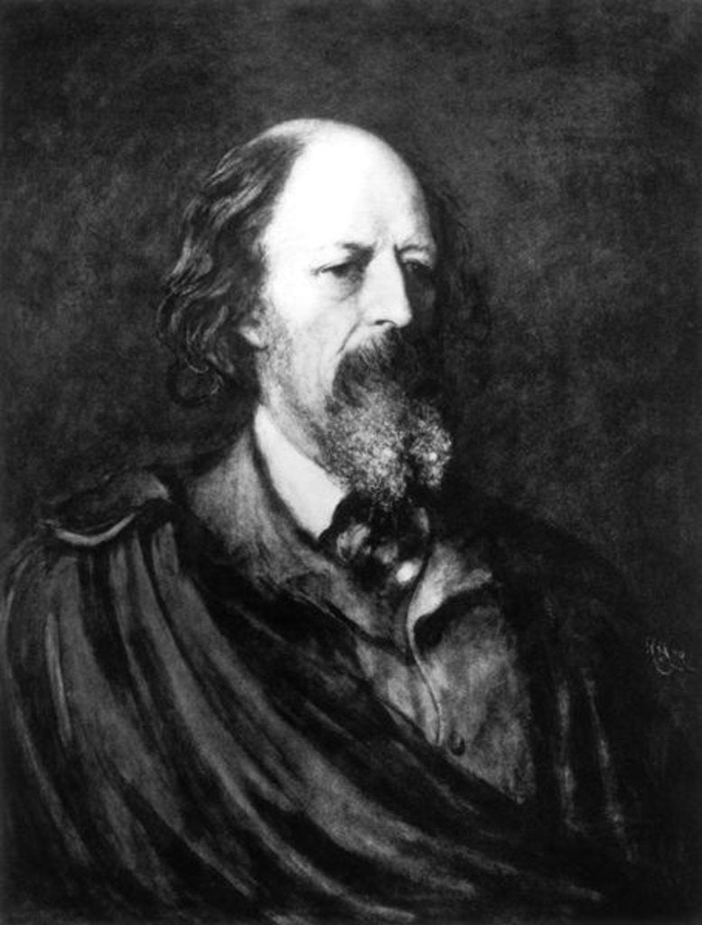 Detail of Portrait of Alfred, Lord Tennyson by English School