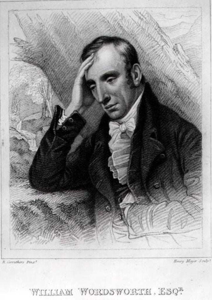 Detail of Portrait of William Wordsworth engraved by Henry Meyer by Richard Carruthers