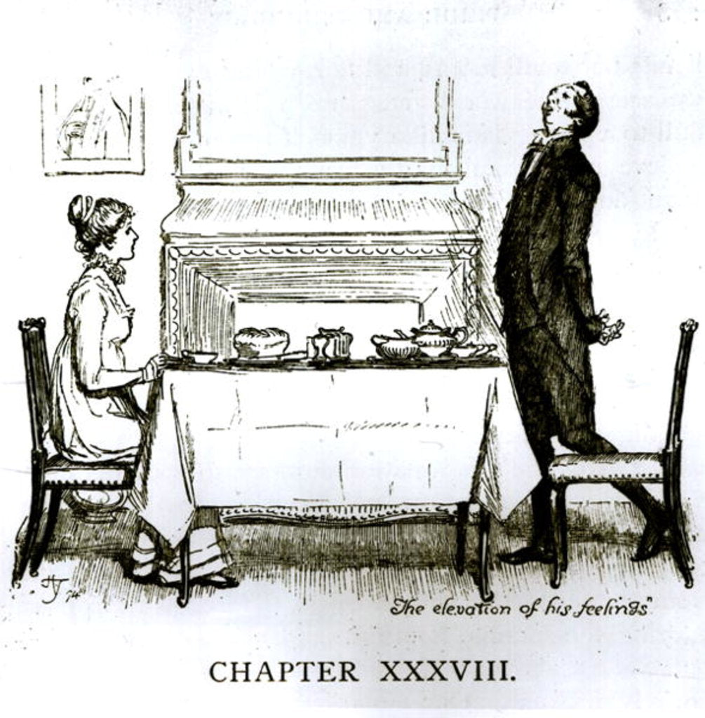 Detail of The Elevation of His Feelings by Hugh Thomson