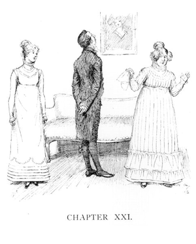 Detail of Scene from 'Pride and Prejudice' by Jane Austen by Hugh Thomson