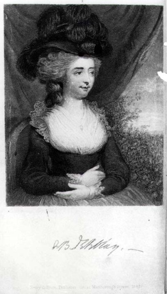 Detail of Portrait of Fanny Burney pub. by Henry Colburn, London, 1842 by English School