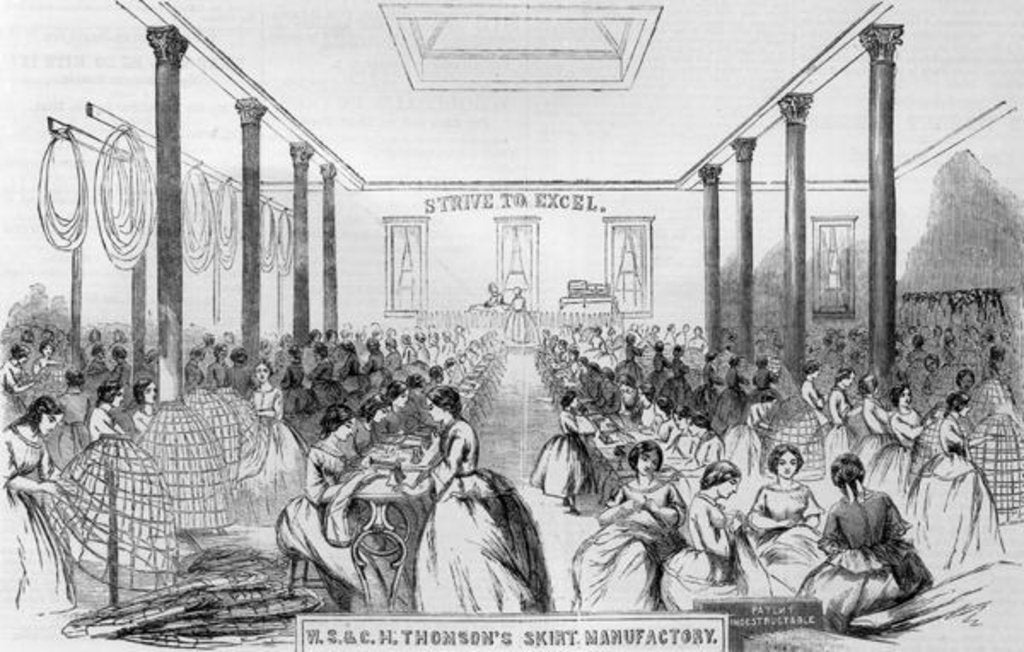 Detail of Advertisement for Thomson's Skirt Manufacture by English School