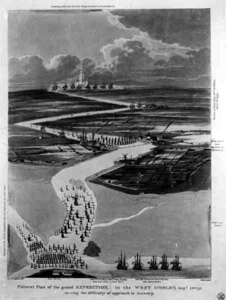 Detail of Pictural Plan of the Grand Expedition in the West Scheldt by Captain Cockburn