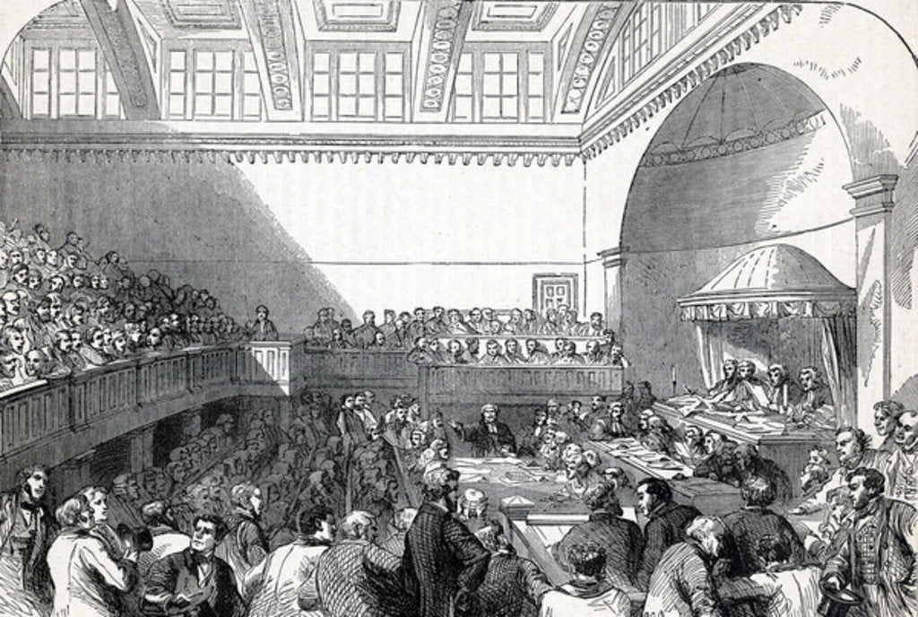 Detail of The State Trial in Dublin by English School