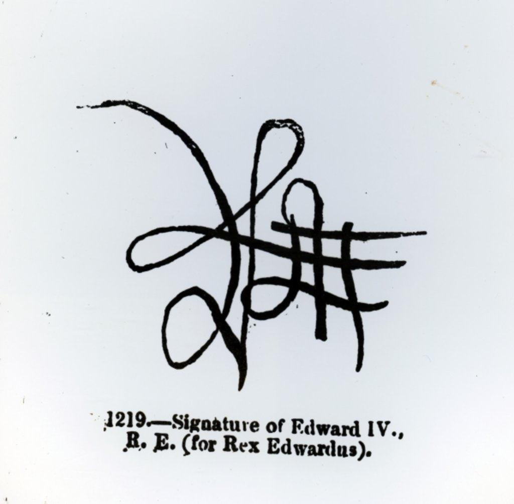 Detail of Signature of Edward IV by English School