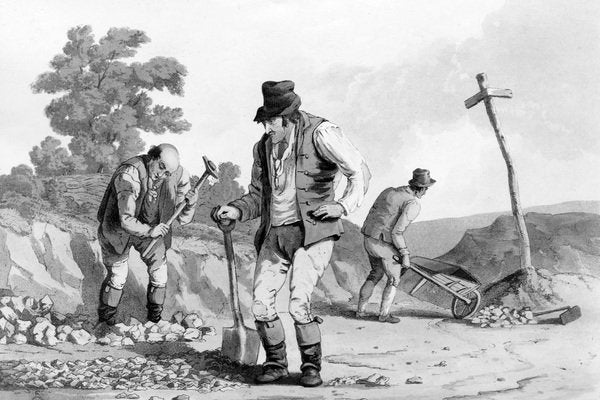 Detail of Road Menders, 1812 by Daniel and Robert Havell