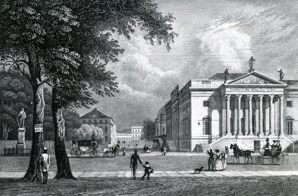 Detail of The Opera house, Berlin, 1833 by German School