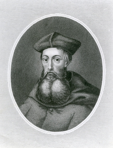 Detail of Portrait of Cardinal Reginald Pole by English School