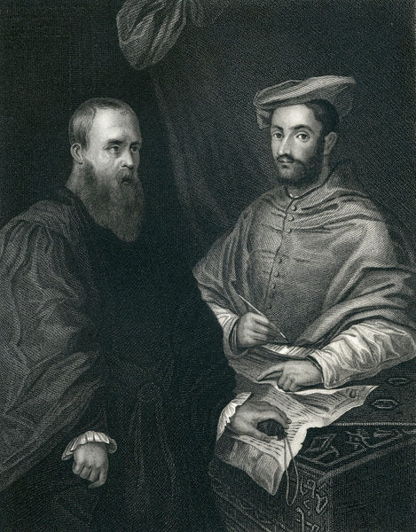 Detail of Cardinal Hippolito De Medici and Sebastiano Del Piombo by Sebastiano del (after) Piombo