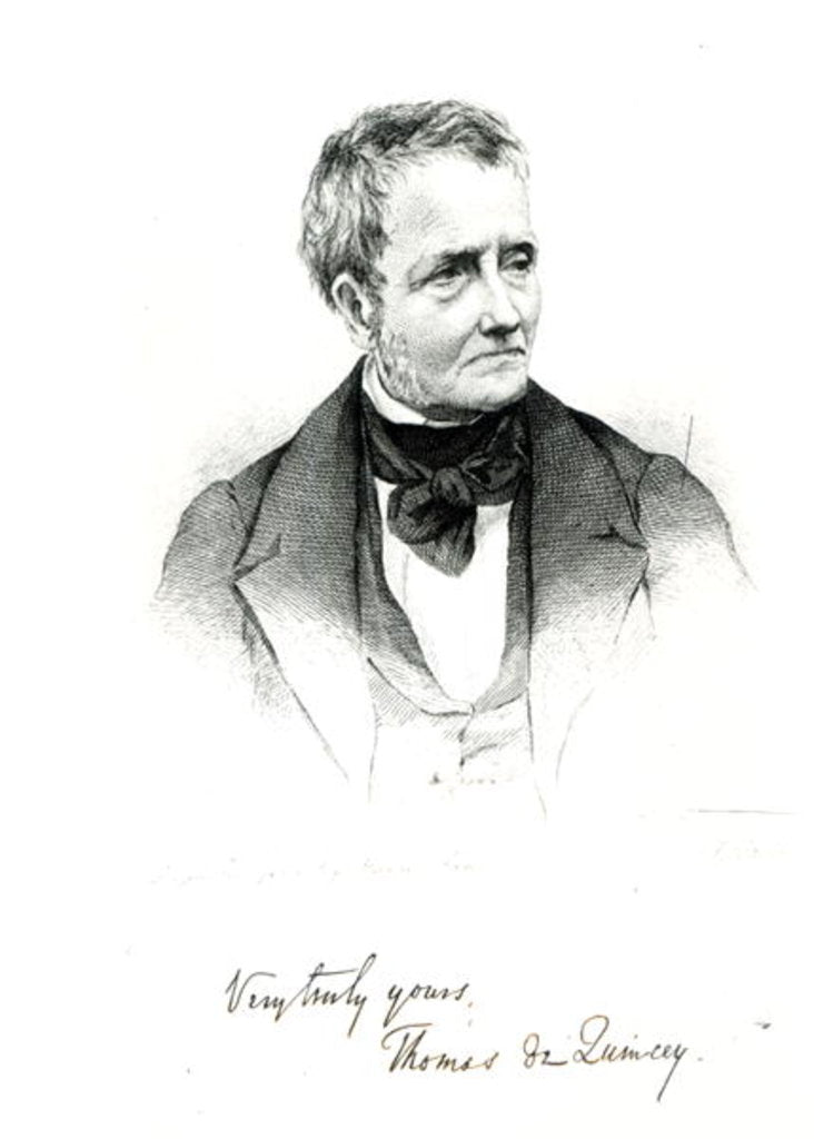 Detail of Thomas de Quincey by Francis Croll