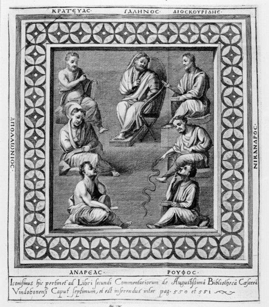 Detail of Plate illustrating seven Greek philosophers by English School