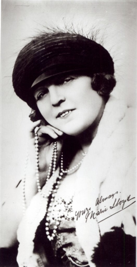 Detail of Signed photograph of Marie Lloyd by English Photographer
