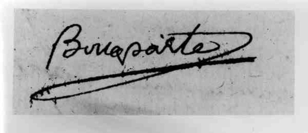 Detail of Signature of Napoleon Bonaparte by Anonymous