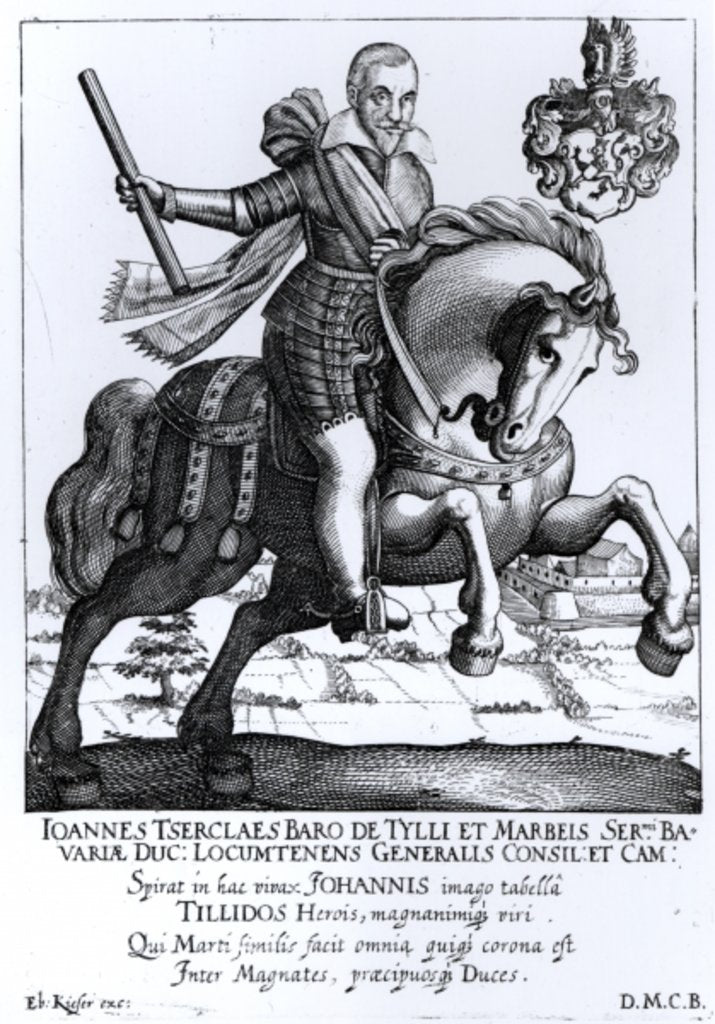Detail of Johann Tserclaes, Graf von Tilly by Eberhard Kieser