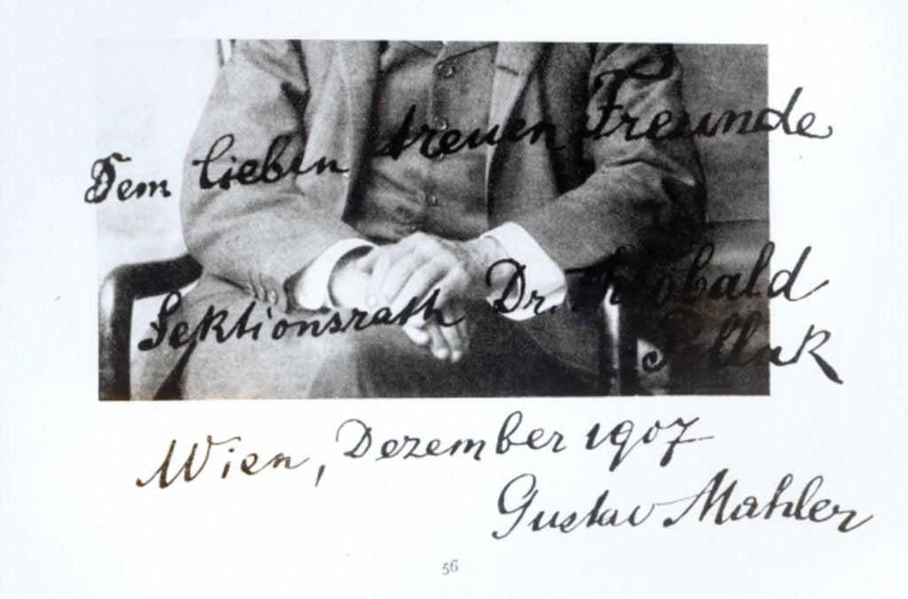 Detail of Extract from a letter from Gustav Mahler, December 1907 by Anonymous