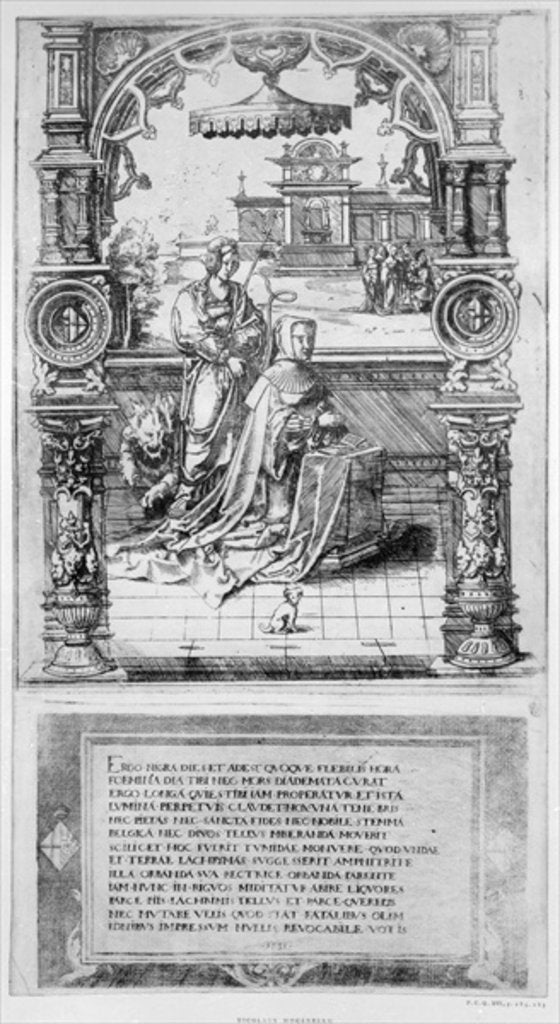 Detail of Epitaph of Margaret of Austria by Nicholas Hogenberg
