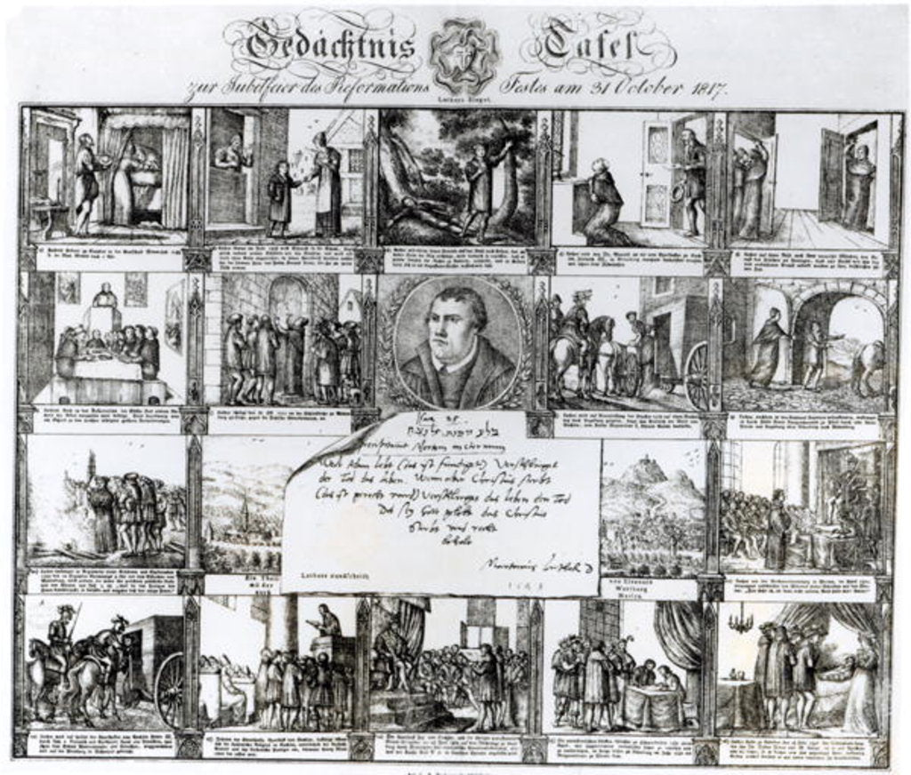 Detail of A Feast to Celebrate the Reformation on 31 October 1817: The Life of Martin Luther by German School