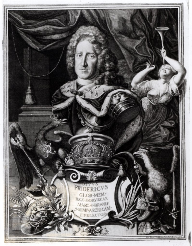 Detail of Portrait of Frederick William I, King of Prussia by Friedrich Wilhelm (after) Weidemann