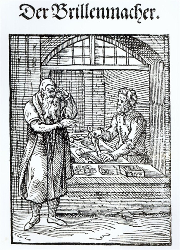 Detail of The Glasses Maker, published by Hartman Schopper by German School