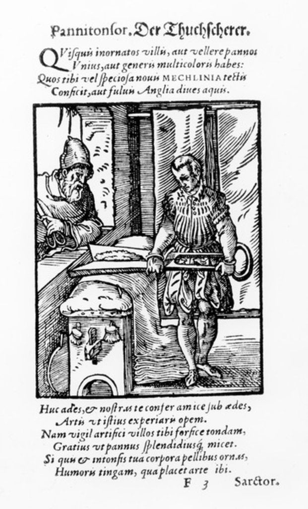 Detail of The Carder, published by Hartman Schopper by German School