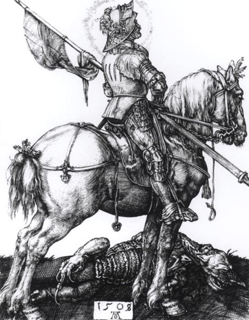 Detail of St. George and the Dragon by Albrecht Dürer or Duerer