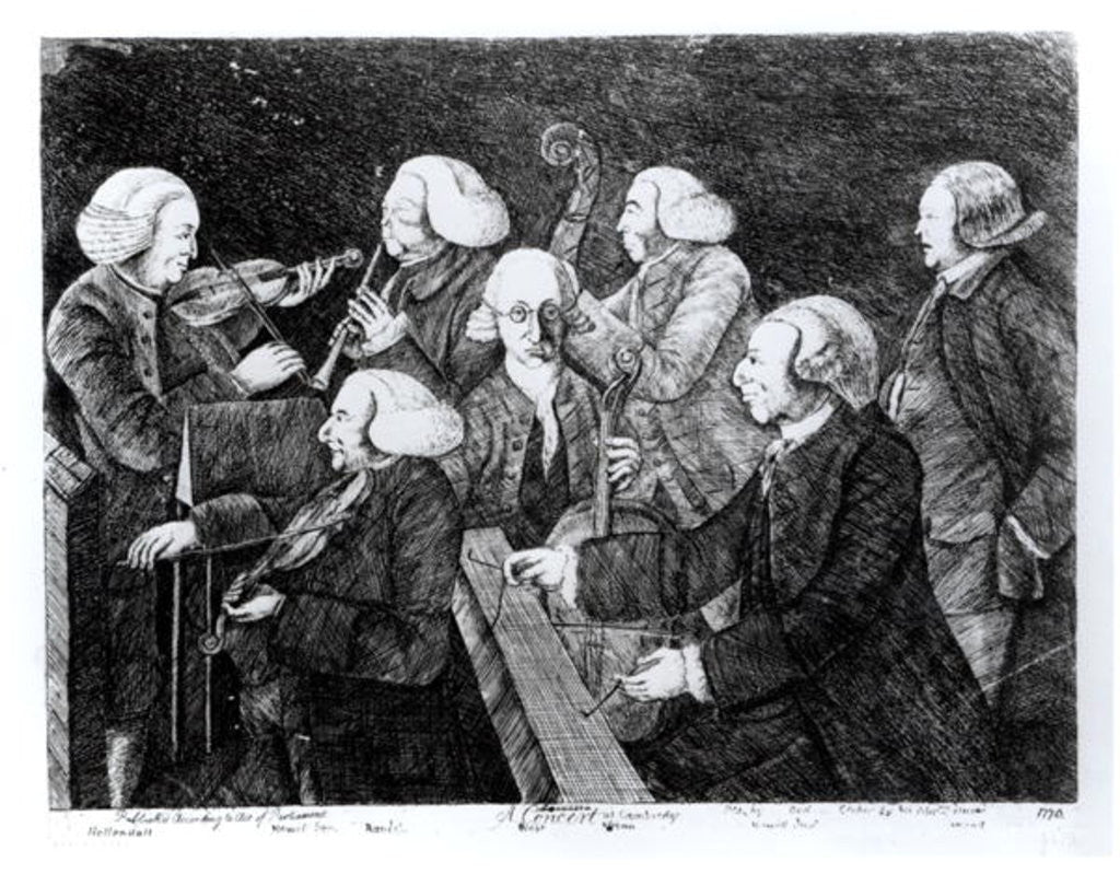 Detail of A Concert at Cambridge by English School