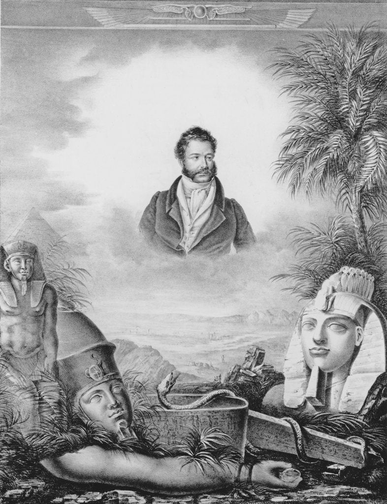 Detail of Portrait of Giovanni Battista Belzoni by Fabroni Fabroni