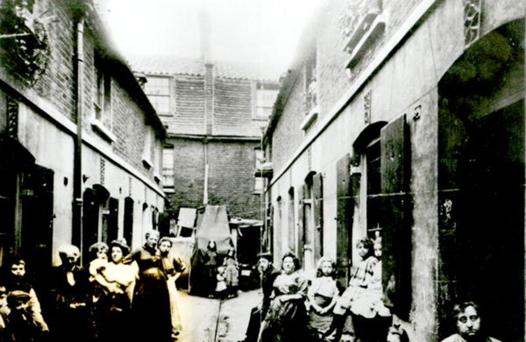 Detail of Slum in Victorian London by English Photographer