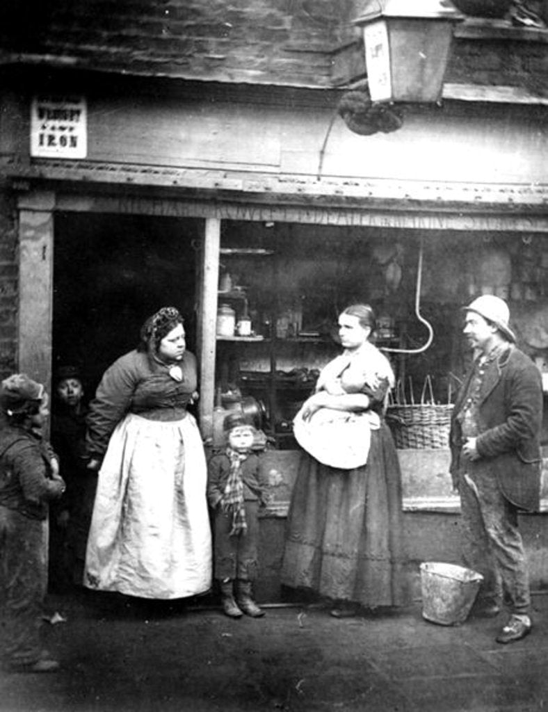 Detail of Street scene in Victorian London by English Photographer