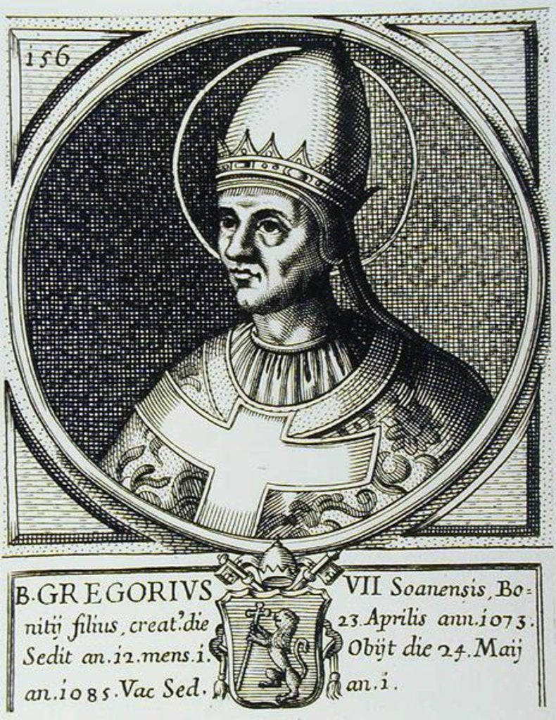 Detail of Portrait of Pope Gregory VII by English School
